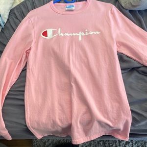Pink champion long sleeve t-shirt